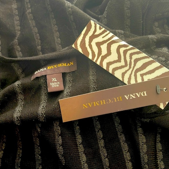 NWT Dana Buchman Black Charcoal Dress Size XL NWT - Picture 3 of 3